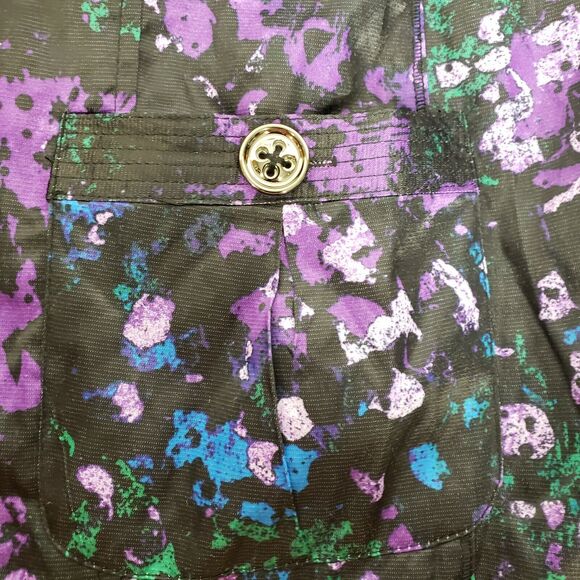 Laura Ashley Womens Jacket Size XL Multicolor Lightweight Zip Pockets Metallic - Picture 7 of 11